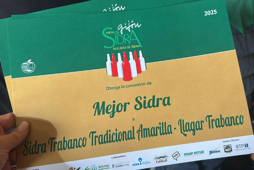 Nuestra Sidra Tradicional Trabanco “Etiqueta Amarilla”, mejor sidra en Gijón de Sidra 2025